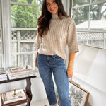 'Ithaca' 1/2 Sleeve Mockneck Shirt - Love and Lee Apparel