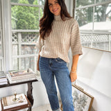 'Ithaca' 1/2 Sleeve Mockneck Shirt - Love and Lee Apparel