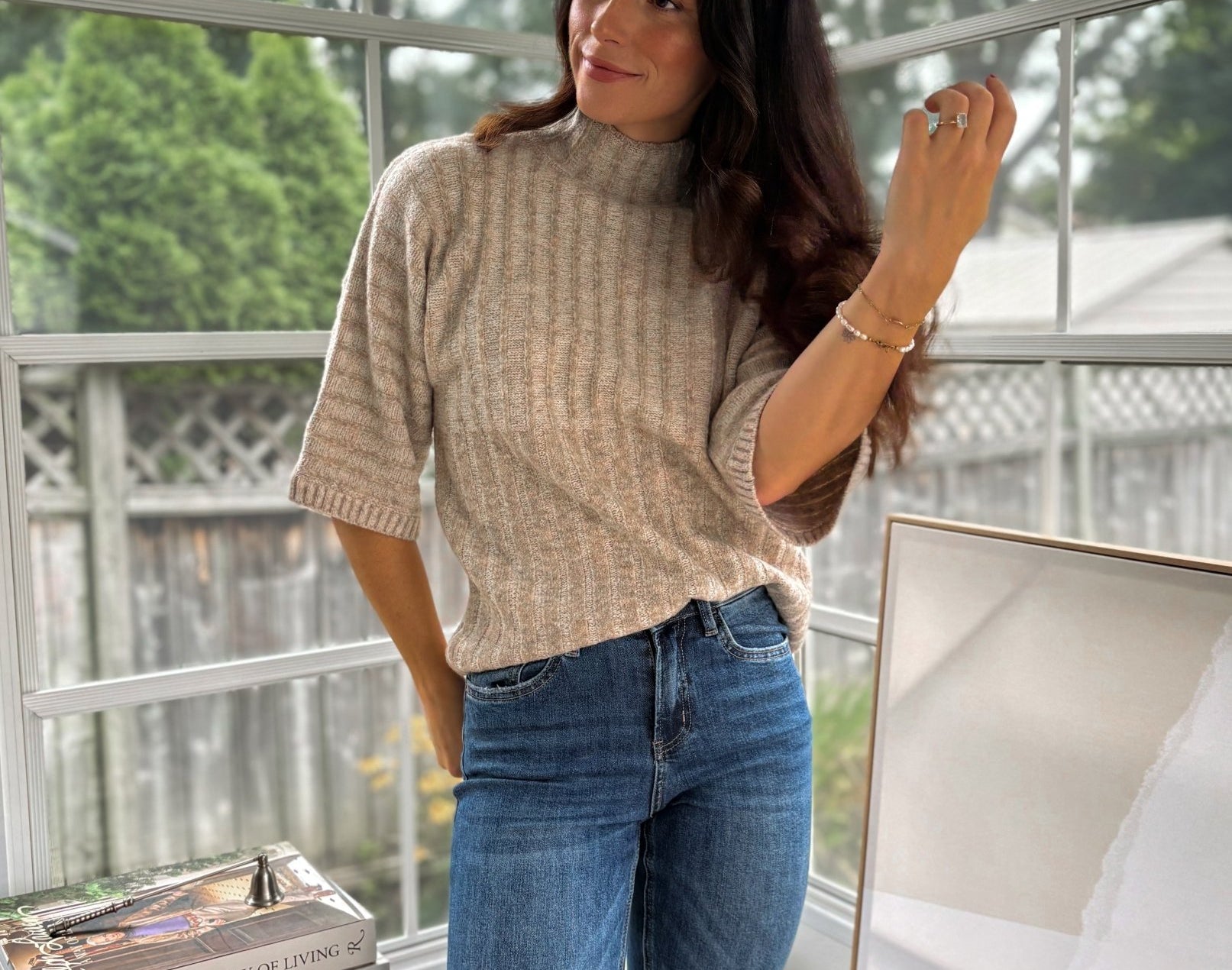 'Ithaca' 1/2 Sleeve Mockneck Shirt - Love and Lee Apparel