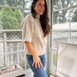 'Ithaca' 1/2 Sleeve Mockneck Shirt - Love and Lee Apparel