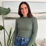 Hollie Stretch Ribbed Bodysuit - Love and Lee Apparel