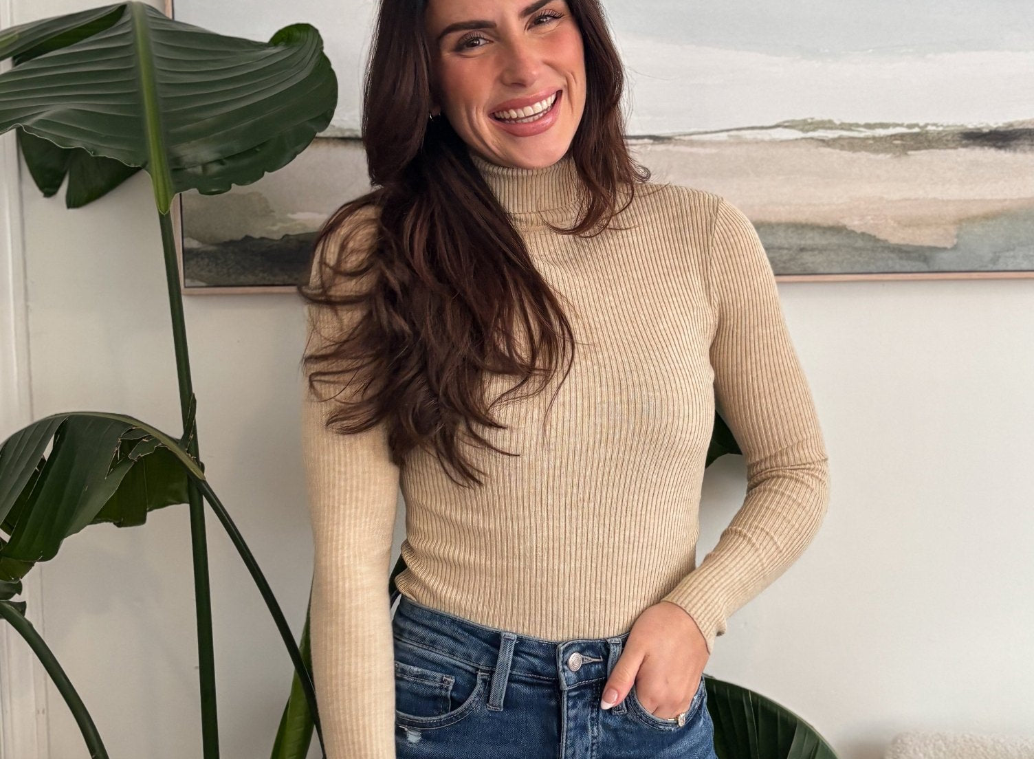 Daniella Turtleneck Ribbed Top - Love and Lee Apparel