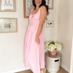 The Aubrey Pink Midi Dress - Love and Lee Apparel