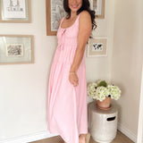 The Aubrey Pink Midi Dress - Love and Lee Apparel