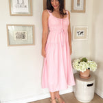 The Aubrey Pink Midi Dress - Love and Lee Apparel