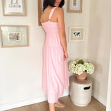 The Aubrey Pink Midi Dress - Love and Lee Apparel