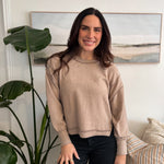Shawna Long Sleeve Mockneck Soft Melange Sweater - Love and Lee Apparel