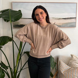 Shawna Long Sleeve Mockneck Soft Melange Sweater - Love and Lee Apparel