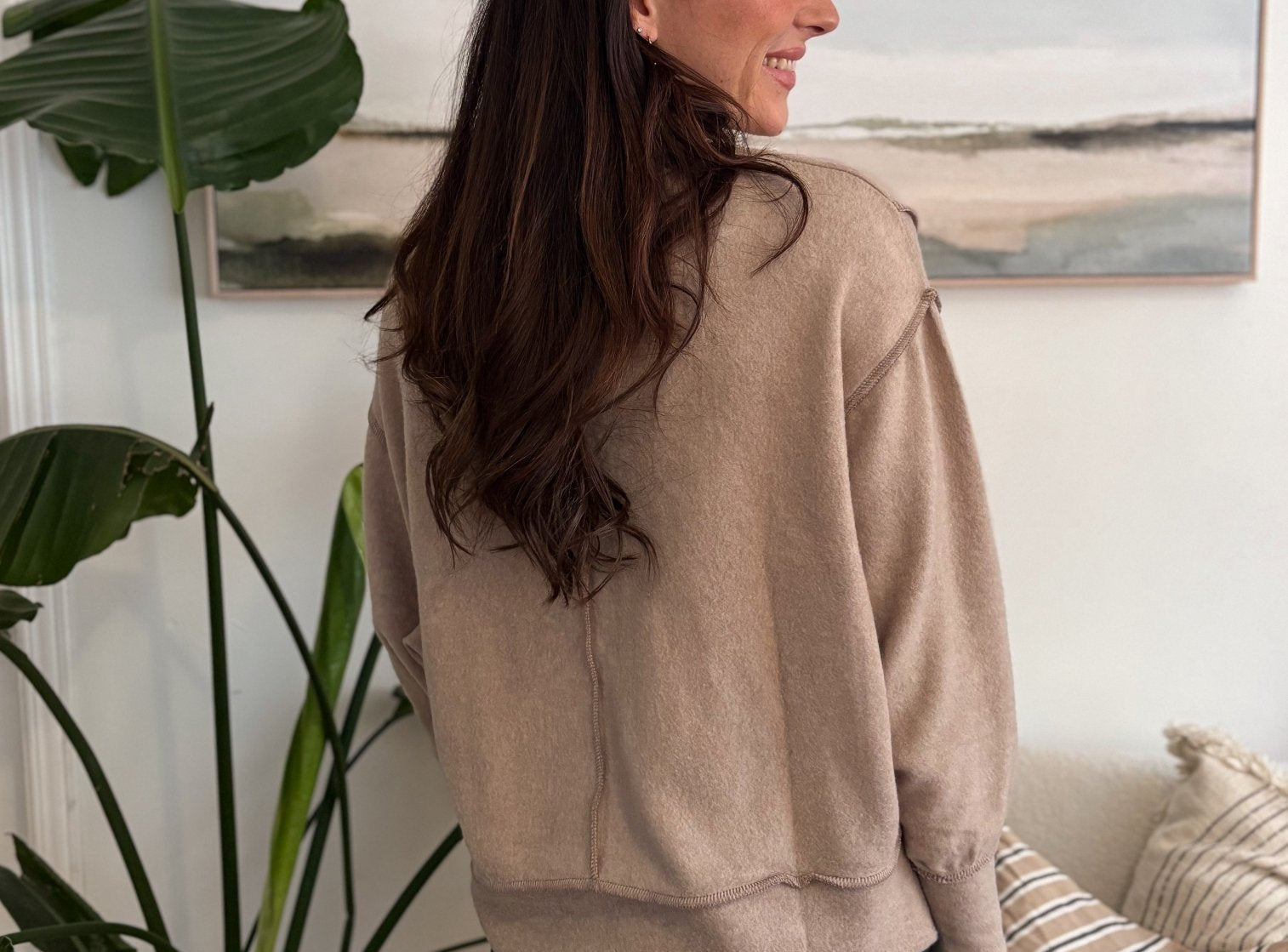 Shawna Long Sleeve Mockneck Soft Melange Sweater - Love and Lee Apparel