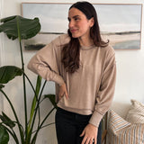 Shawna Long Sleeve Mockneck Soft Melange Sweater - Love and Lee Apparel