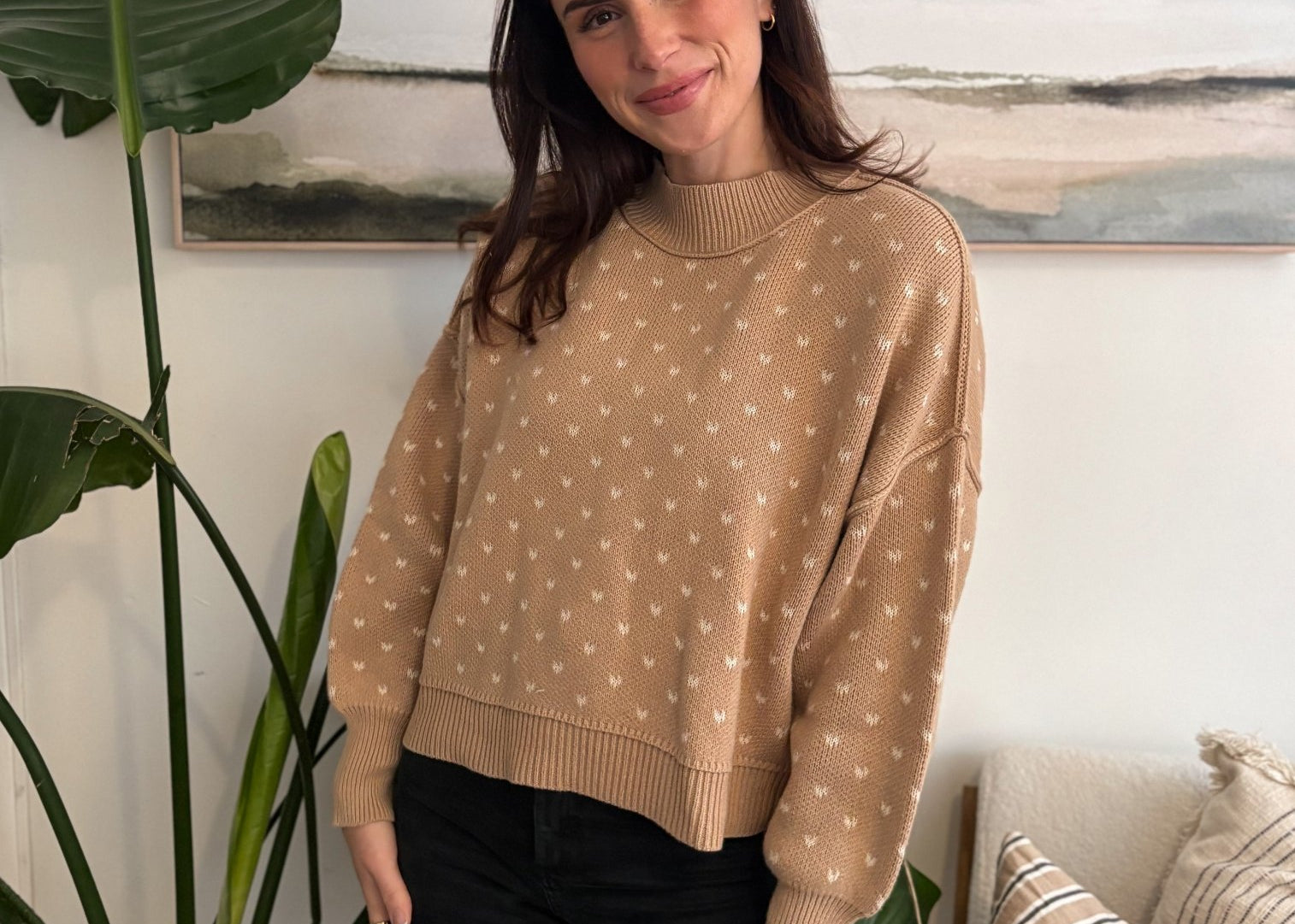 With Heart Drop Shoulder Sweater - Love and Lee Apparel