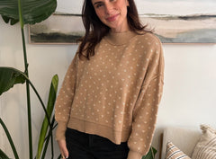 With Heart Drop Shoulder Sweater - Love and Lee Apparel