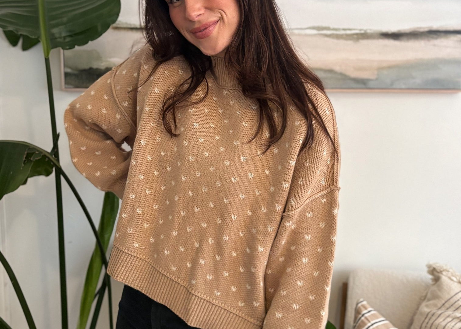 With Heart Drop Shoulder Sweater - Love and Lee Apparel