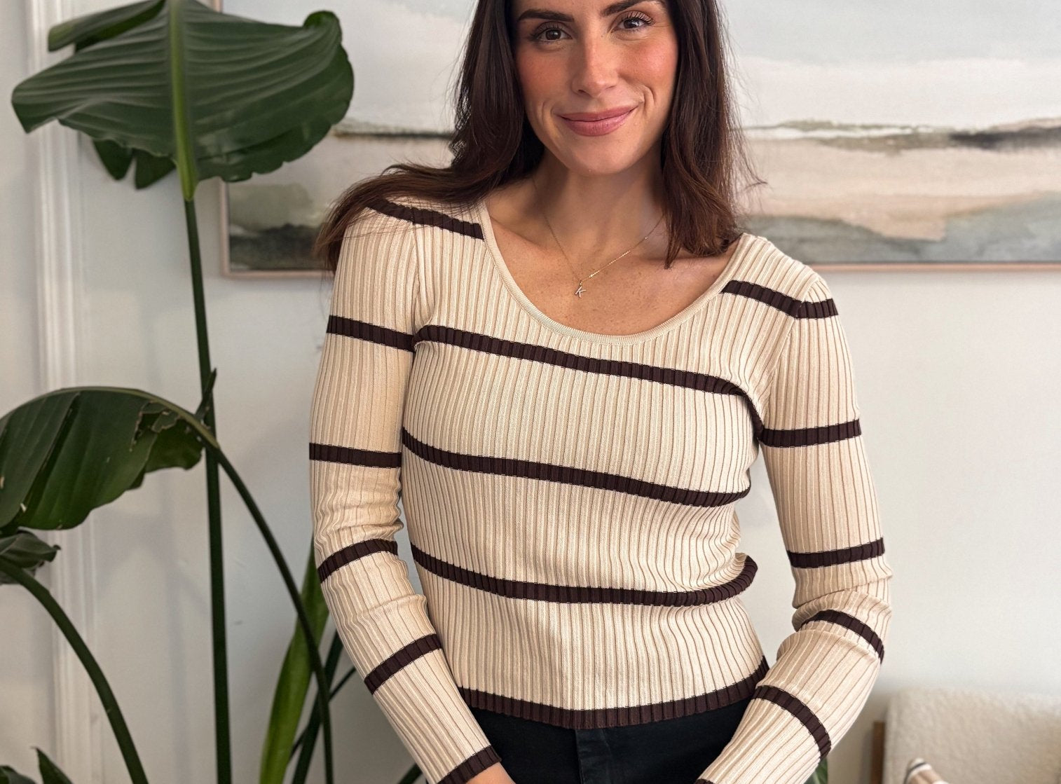 Winona Ribbed Roundneck Top - Love and Lee Apparel