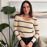 Winona Ribbed Roundneck Top - Love and Lee Apparel