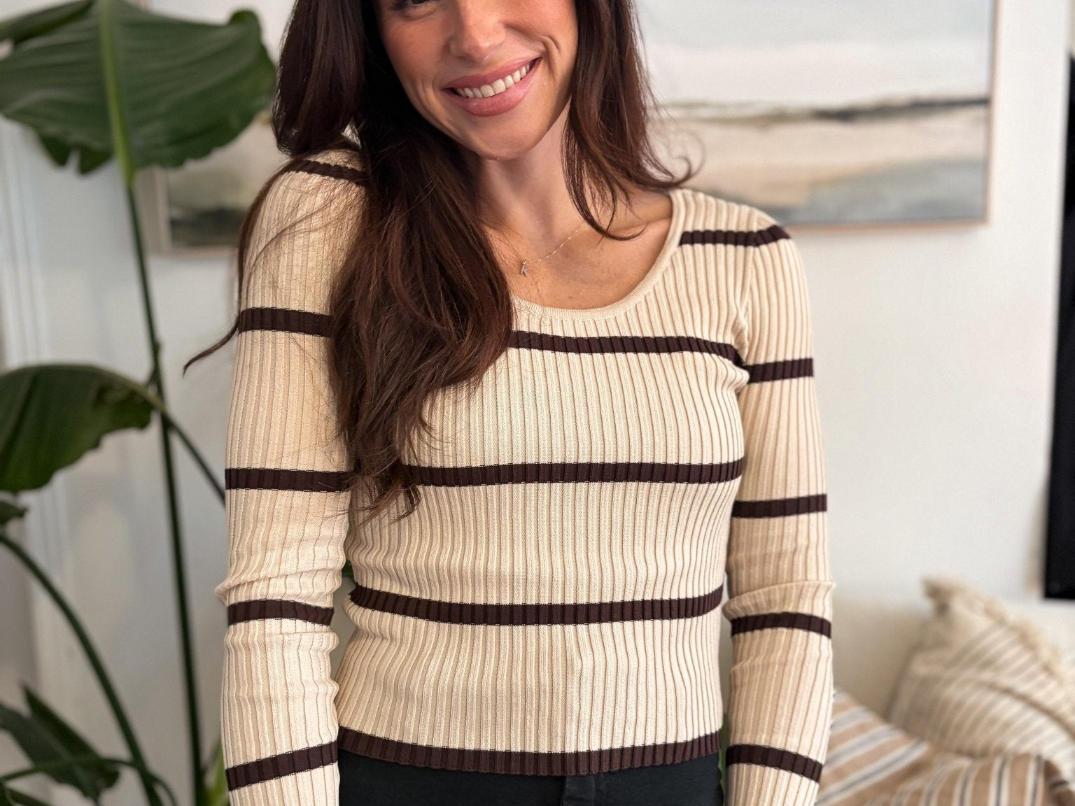 Winona Ribbed Roundneck Top - Love and Lee Apparel