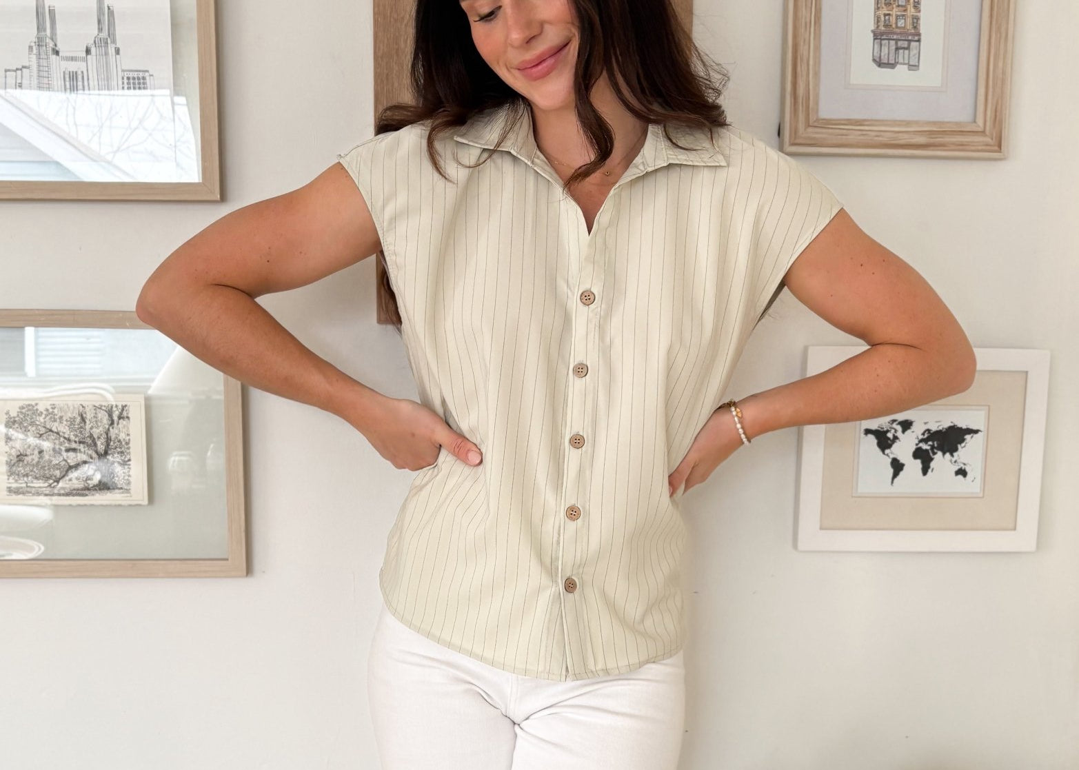 The Nova Short Sleeve Blouse - Love and Lee Apparel