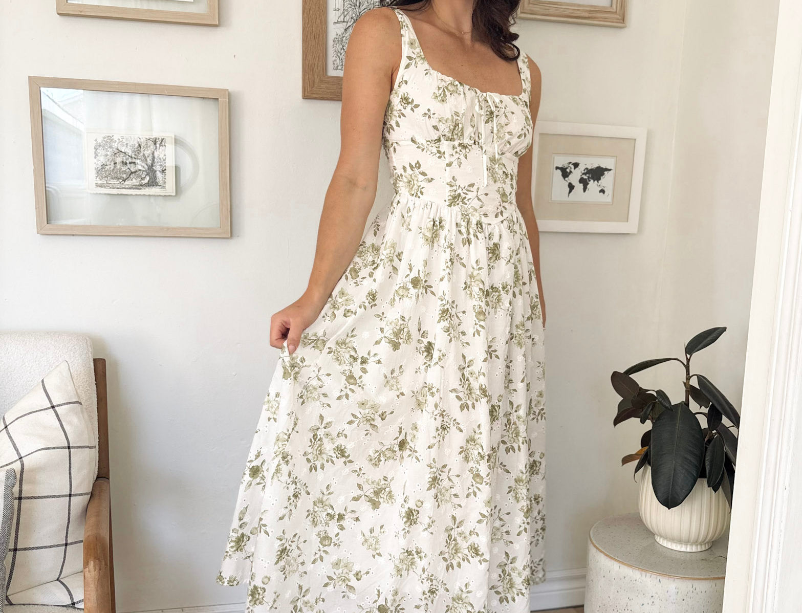 Mia Floral Midi Dress - Love and Lee Apparel