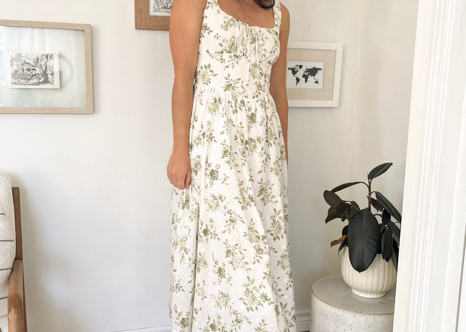 Mia Floral Midi Dress - Love and Lee Apparel