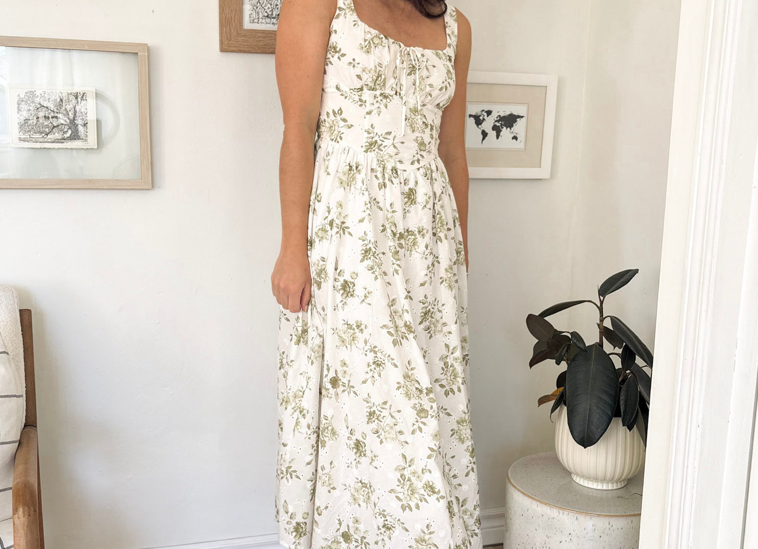 Mia Floral Midi Dress - Love and Lee Apparel