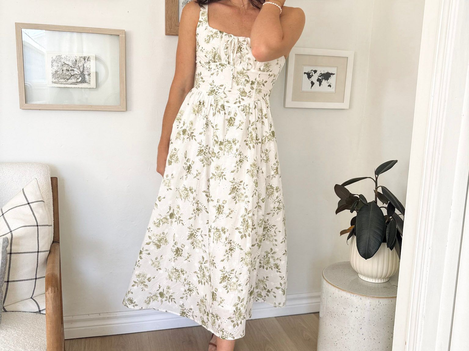 Mia Floral Midi Dress - Love and Lee Apparel