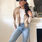 The Harper Beige Windbreaker Jacket - Love and Lee Apparel