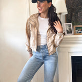 The Harper Beige Windbreaker Jacket - Love and Lee Apparel
