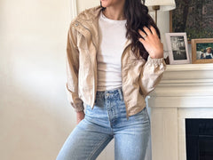 The Harper Beige Windbreaker Jacket - Love and Lee Apparel