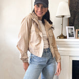The Harper Beige Windbreaker Jacket - Love and Lee Apparel