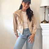 The Harper Beige Windbreaker Jacket - Love and Lee Apparel