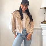 The Harper Beige Windbreaker Jacket - Love and Lee Apparel