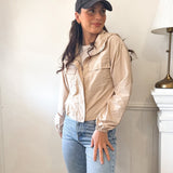 The Harper Beige Windbreaker Jacket - Love and Lee Apparel