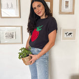 Strawberry Picking Knit T-Shirt - Love and Lee Apparel