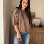 The Cedarwood 3/4 Sleeve Knit Pullover Sweater - Love and Lee Apparel