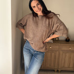 The Cedarwood 3/4 Sleeve Knit Pullover Sweater - Love and Lee Apparel