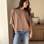The Cedarwood 3/4 Sleeve Knit Pullover Sweater - Love and Lee Apparel