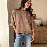 The Cedarwood 3/4 Sleeve Knit Pullover Sweater - Love and Lee Apparel