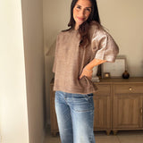 The Cedarwood 3/4 Sleeve Knit Pullover Sweater - Love and Lee Apparel