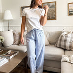 Veronica Gauze Pants in Blue - Love and Lee Apparel