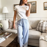 Veronica Gauze Pants in Blue - Love and Lee Apparel