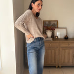 Camilla V-Neck Long Sleeve Knitted pullover - Love and Lee Apparel