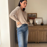 Camilla V-Neck Long Sleeve Knitted pullover - Love and Lee Apparel