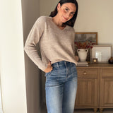 Camilla V-Neck Long Sleeve Knitted pullover - Love and Lee Apparel