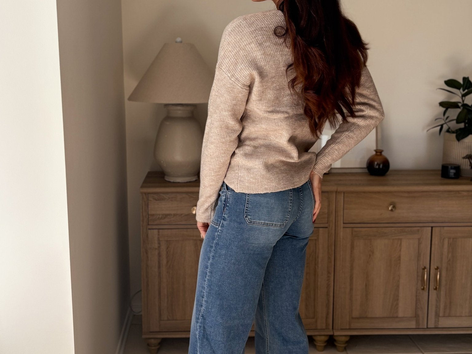 Camilla V-Neck Long Sleeve Knitted pullover - Love and Lee Apparel