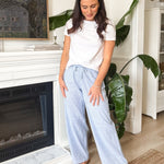 Veronica Gauze Pants in Blue - Love and Lee Apparel
