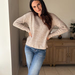 Camilla V-Neck Long Sleeve Knitted pullover - Love and Lee Apparel