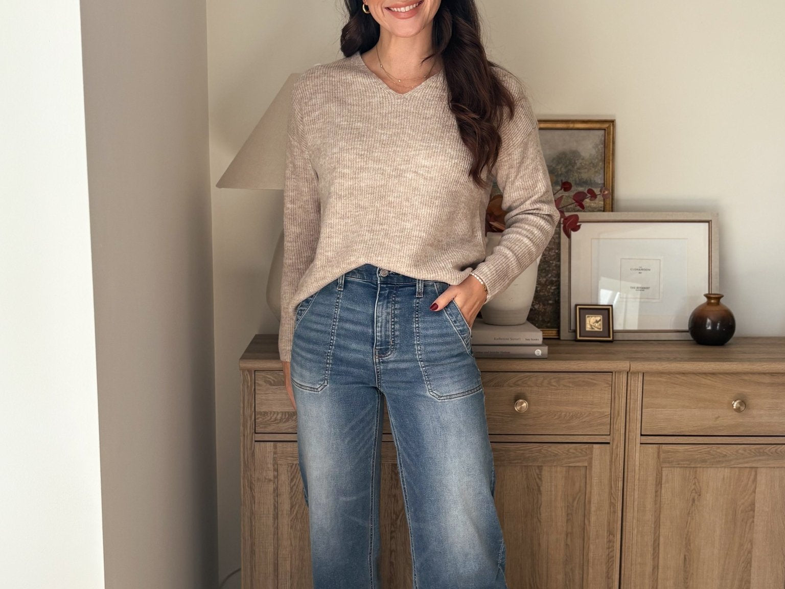 The Kris High Rise Elastic Waistband Ankle Wide Jeans - Love and Lee Apparel