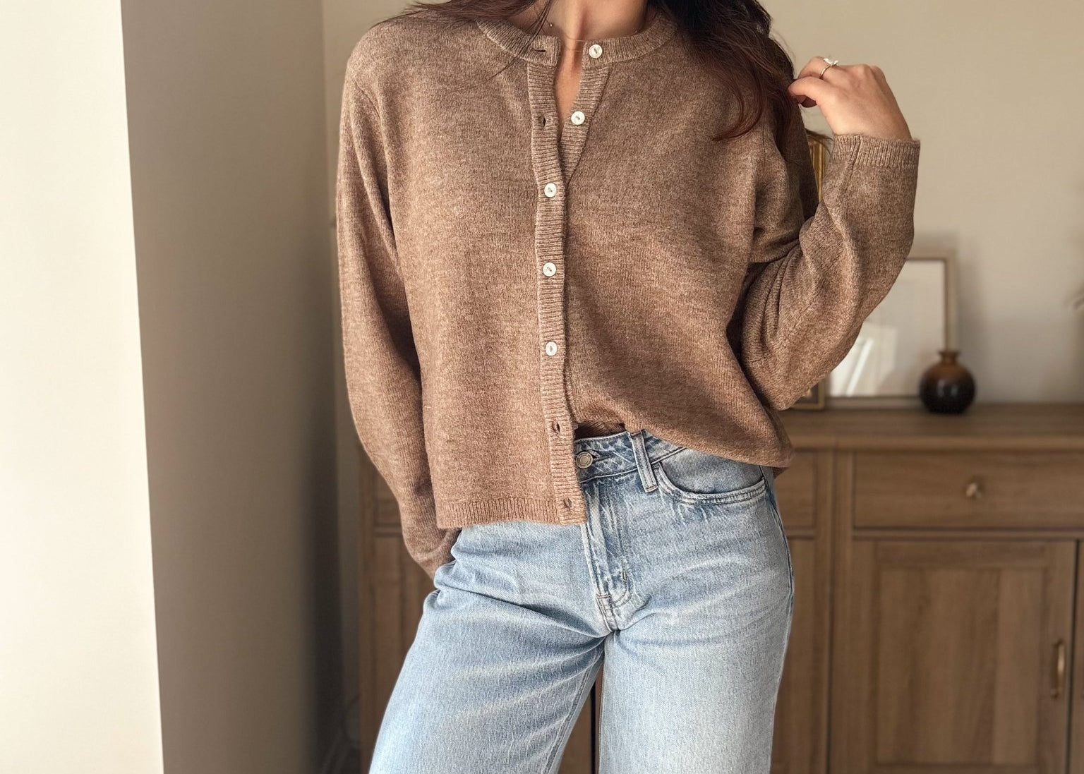 The Caribou Long Sleeve O-Neck Knit Cardigan - Love and Lee Apparel