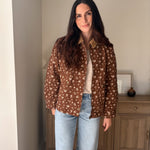 The Golden Hour Floral Corduroy Collar Button Down Denim Jacket - Love and Lee Apparel