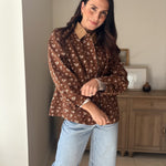 The Golden Hour Floral Corduroy Collar Button Down Denim Jacket - Love and Lee Apparel